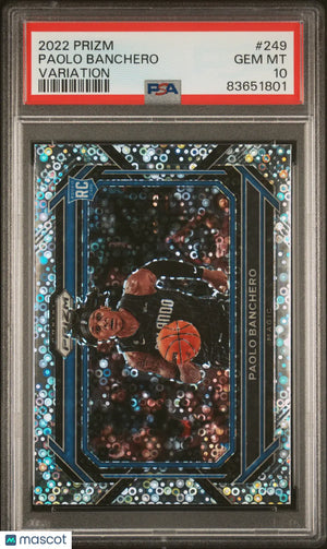 2022 Panini Prizm Basketball Paolo Banchero RC Rookie Variation PSA 10 