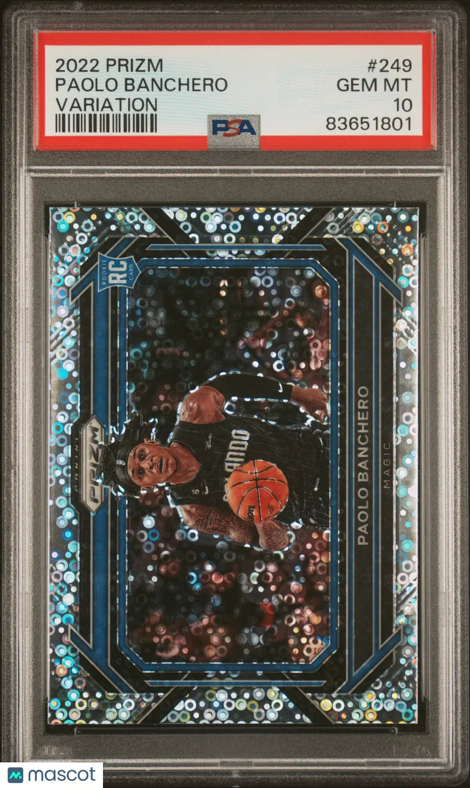 2022 Panini Prizm Basketball Paolo Banchero RC Rookie Variation PSA 10 