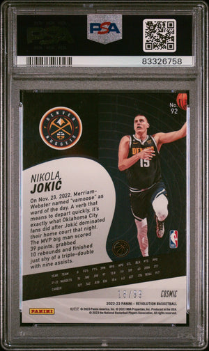 2022 Panini Revolution Basketball Nikola Jokic Cosmic PSA 10 /99 