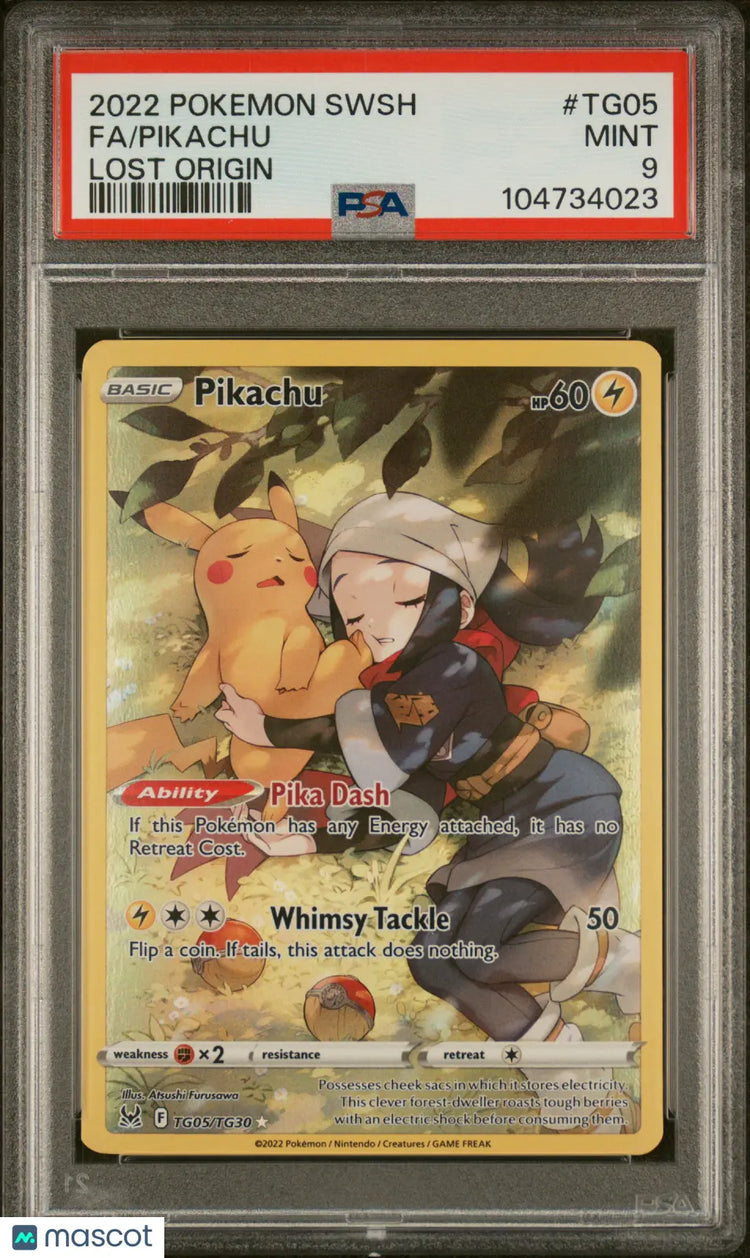 2022 Pokemon SWSH Lost Origin Pikachu Fa #TG05 PSA 9 