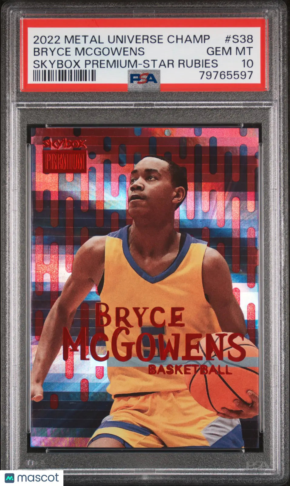 2022 Skybox Metal Universe Premium Star Rubies Bryce Mcgowens PSA 10 /100 