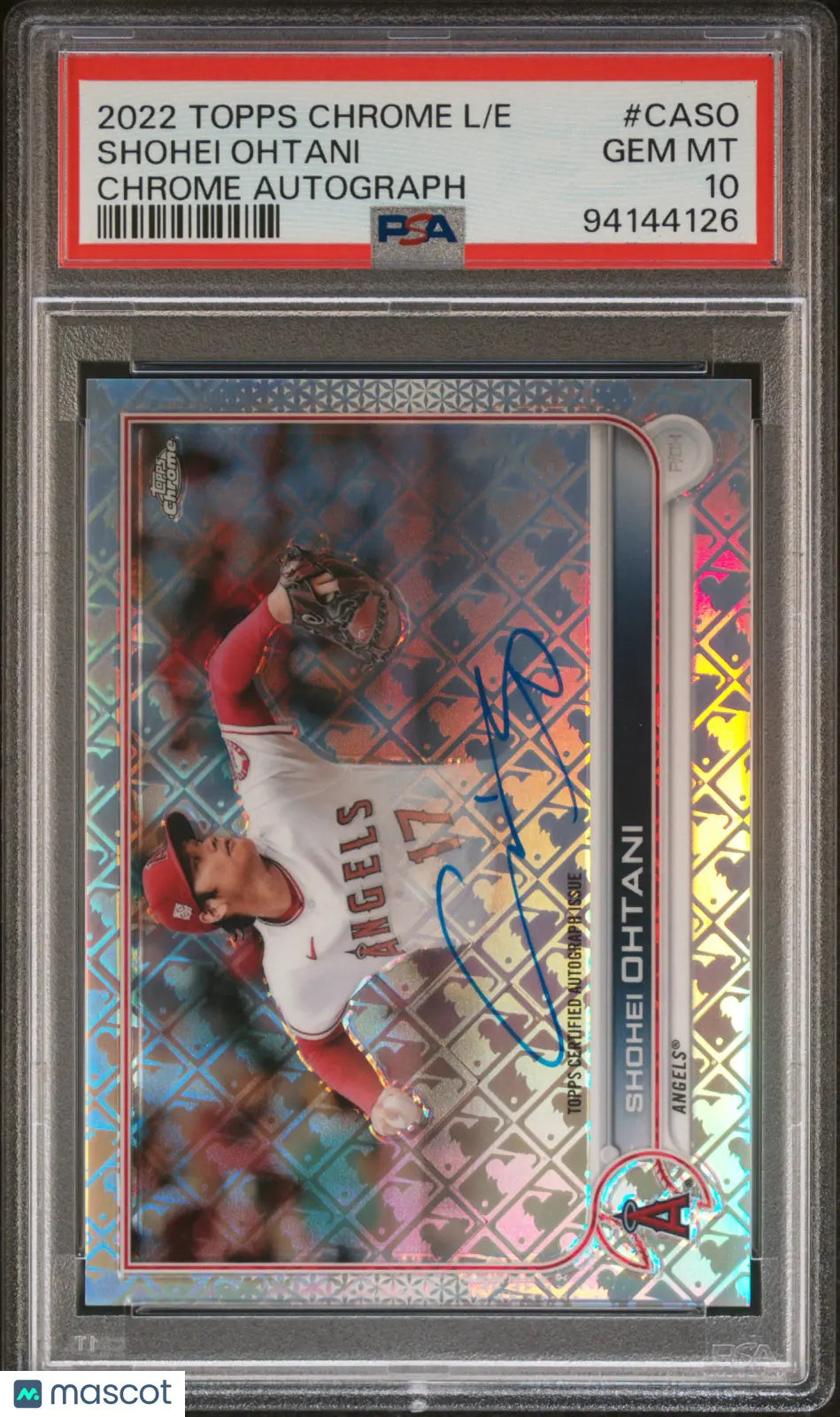 2022 Topps Chrome Logofractor Edition Chrome Auto Shohei Ohtani PSA 10 