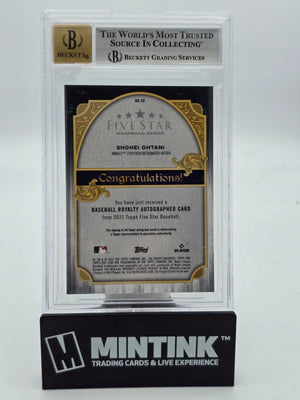 2022 Topps Five Star Shoehi Ohtani Baseball Royalty Gold Ink Auto BGS 9 /15 