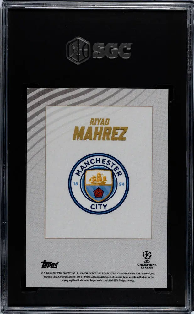 2022 Topps Gold UEFA X Leydon Riyad Mahrez  Autograph SGC 9 /99 