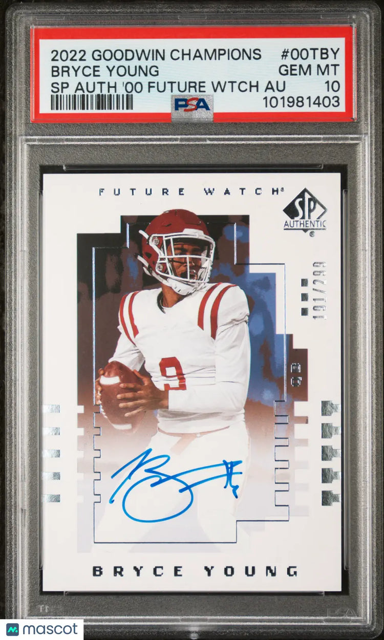 2022 UD Goodwin Champions SP Authentic Future Watch Auto Bryce Young PSA 10 /299 