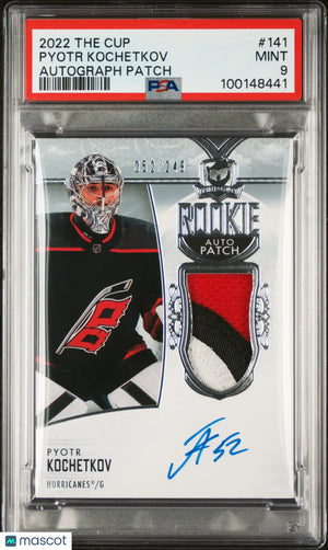 2022 Upper Deck The Cup Pyotr Kochetkov Rookie Patch Auto PSA 9 /249 