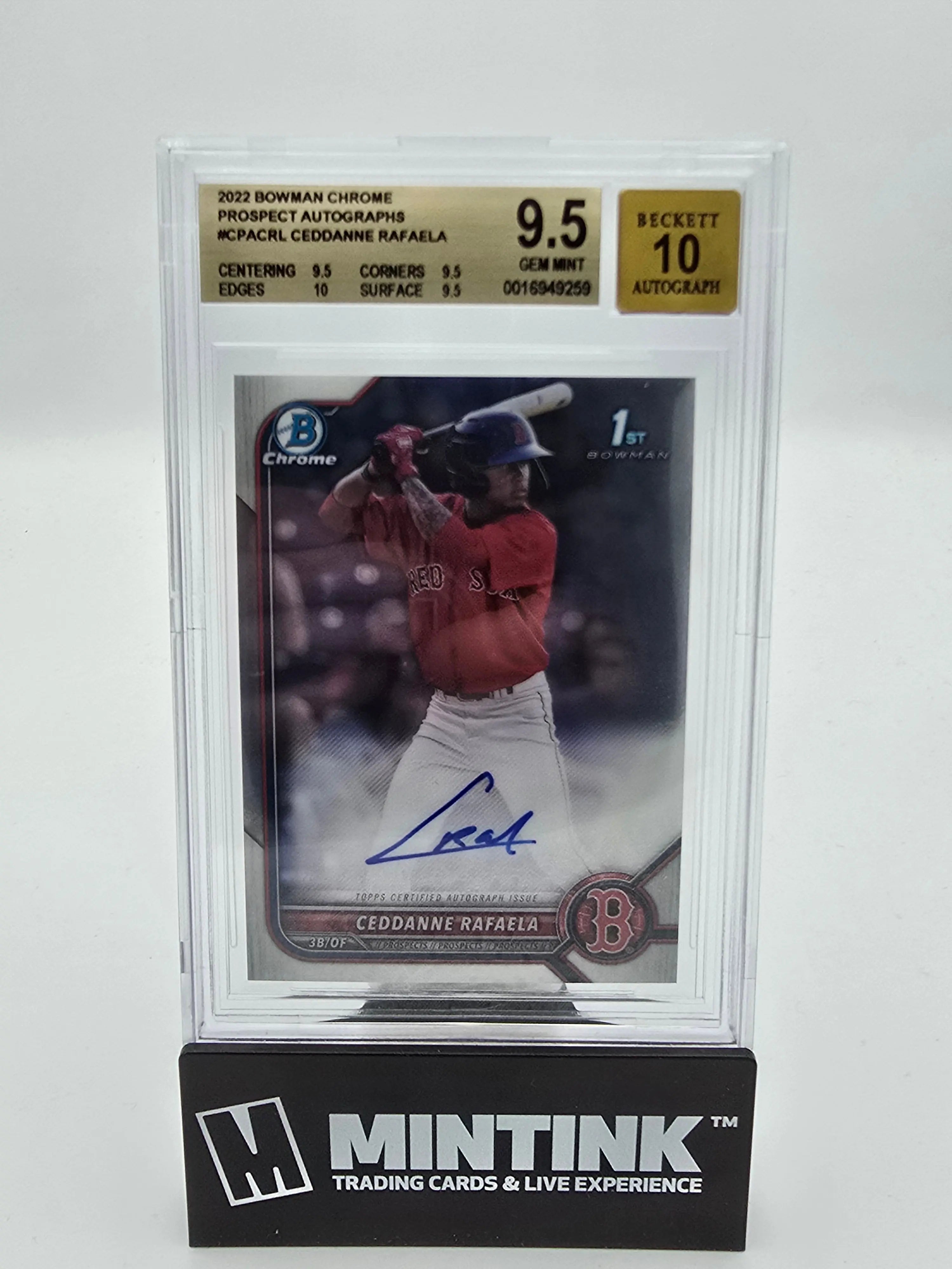 2023 1st Bowman Chrome Prospect Autograph Ceddanne Rafaela BGS 9.5 