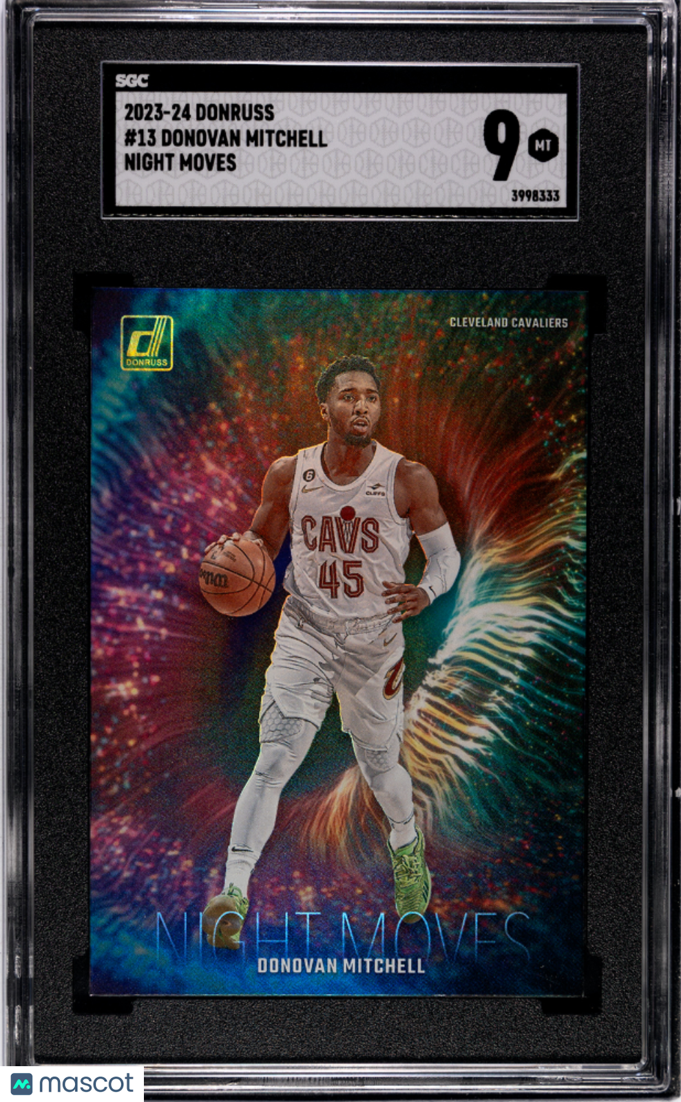 2023-24 Donruss Donovan Mitchell Night Moves #13 Sgc 9 1