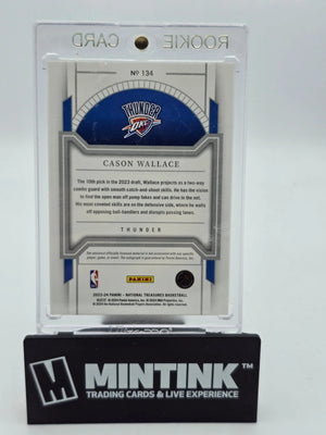 2023-24 National Treasures Basketball Cason Wallace RC Bronze Jumbo Patch Auto /49 