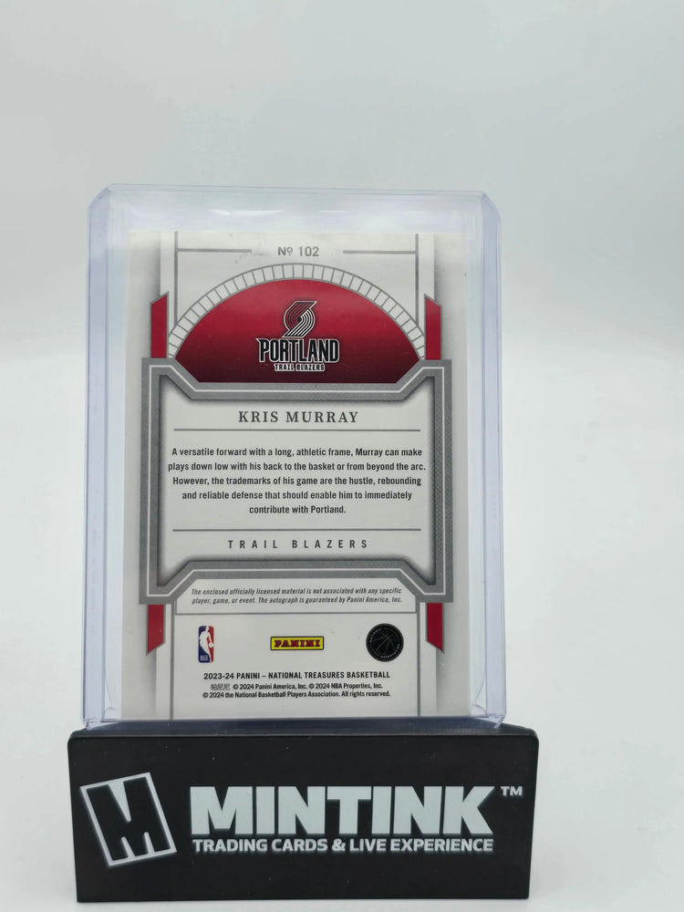 2023-24 National Treasures Basketball Kris Murray RC Bronze Patch Auto 75/75 