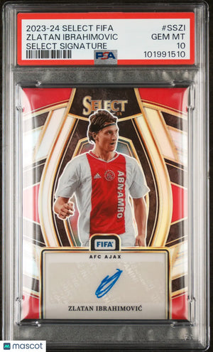 2023-24 Panini Select FIFA Select Signatures Auto Zlatan Ibrahimovic PSA 10 