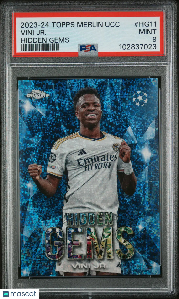 2023-24 Topps Merlin UEFA Club Competitions Hidden Gems Vini JR. PSA 9 