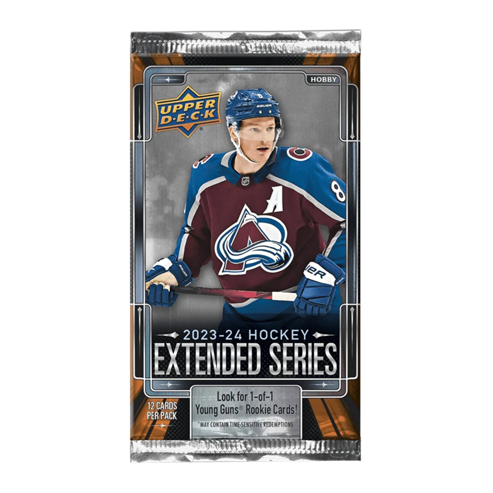 2023-24 Upper Deck Extended Series Hockey Hobby Pack (Single Pack Sales)