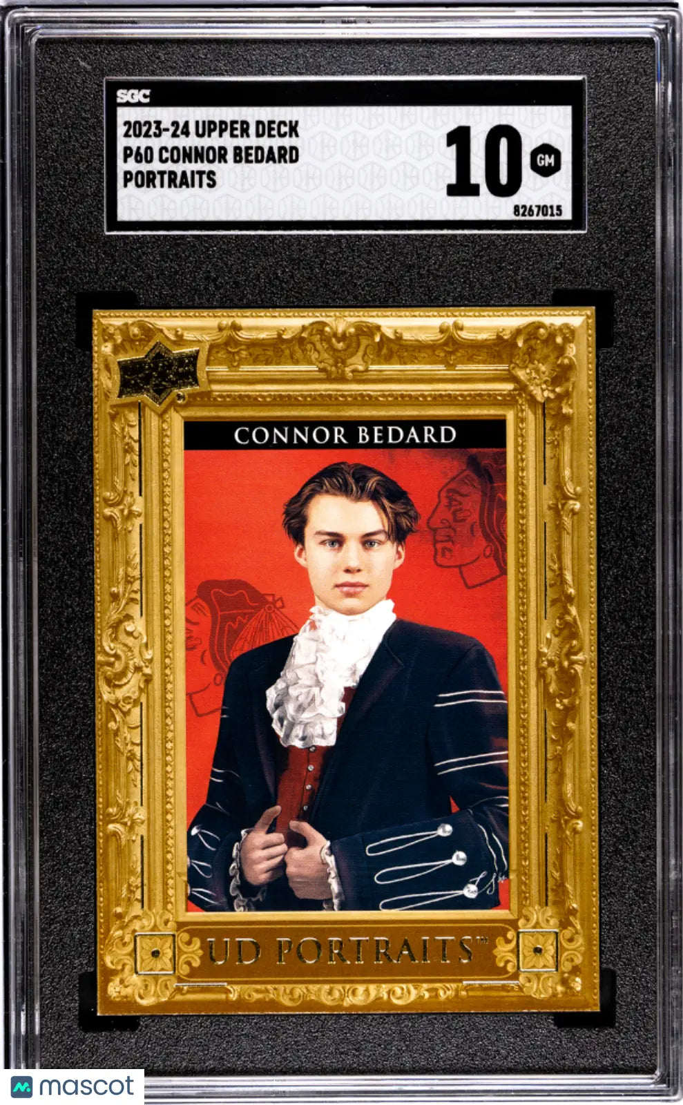 2023-24 Upper Deck Series 2 Hockey Connor Bedard UD Portraits RC SGC 10 