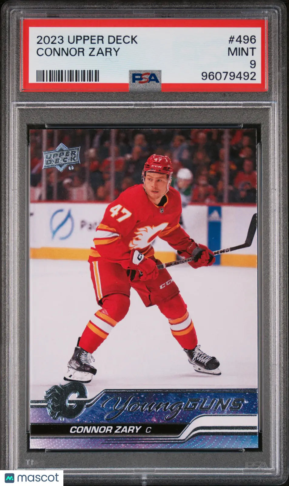 2023-24 Upper Deck Series 2 Hockey Connor Zary Young Guns PSA 9 