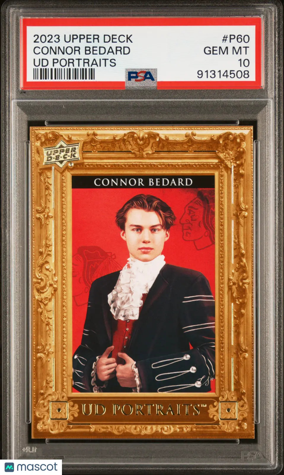 2023-24 Upper Deck Series 2 Hockey UD Portraits Connor Bedard RC PSA 10 