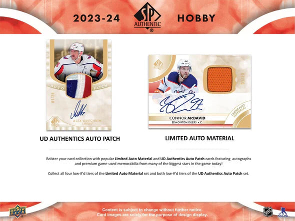 2023 24 Upper Deck Sp Authentic Hockey Hobby Box Pre Order 3