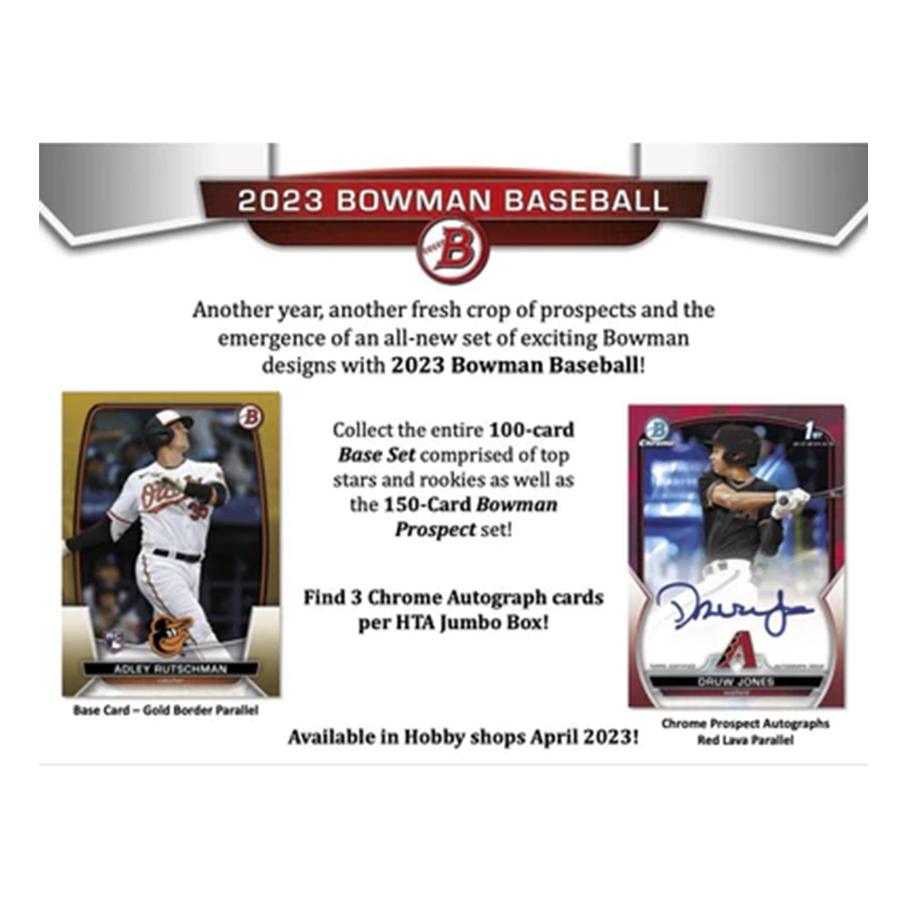 2023 Bowman Baseball Hobby Jumbo Box 1