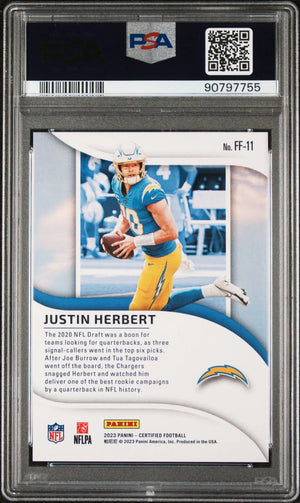 2023 Certified Franchise Foundations Mirror Gold Justin Herbert PSA 10 /25 