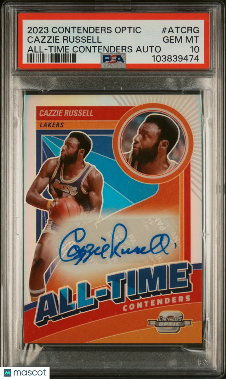 2023 Contenders Optic All-Time Contenders Autographs Cazzie Russell PSA 10 /125 