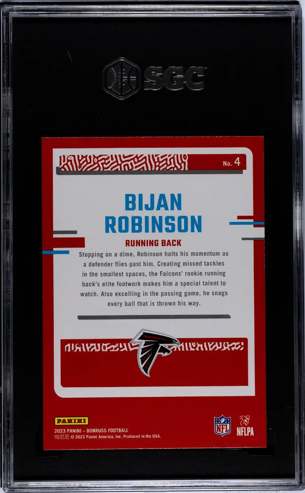 2023 Donruss Football Bijan Robinson The Rookies SGC 10 