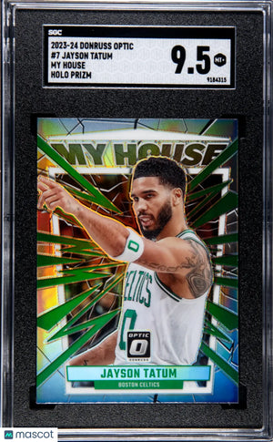 2023 Donruss Optic Basketball Jayson Tatum My House Holo Prizm SGC 9.5 