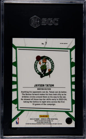 2023 Donruss Optic Basketball Jayson Tatum My House Holo Prizm SGC 9.5 