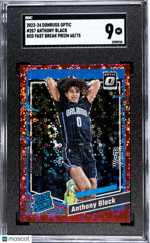 2023 Donruss Optic Rated Rookie Anthony Black Red Fast Break Prizm SGC 9 /75 