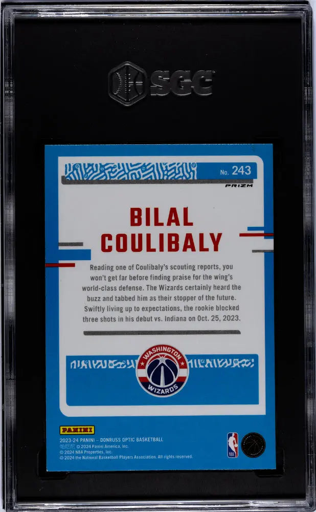 2023 Donruss Optic Rated Rookie Bilal Coulibaly Holo Prizm SGC 10 