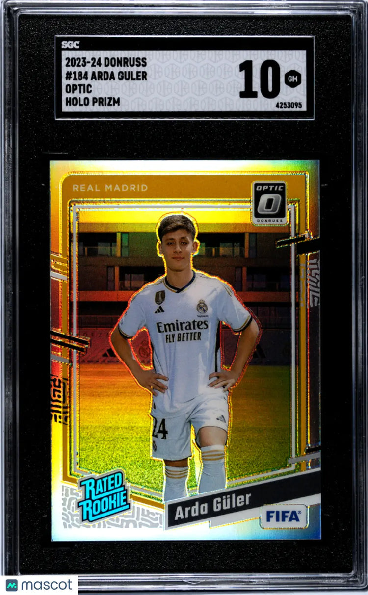 2023 Donruss Optic Soccer Rated Rookie Arda Guler Holo Prizm SGC 10 #184 