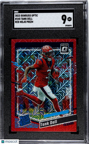 2023 Donruss Optic Tank Dell Rated Rookie Red Mojo Prizm SGC 9 