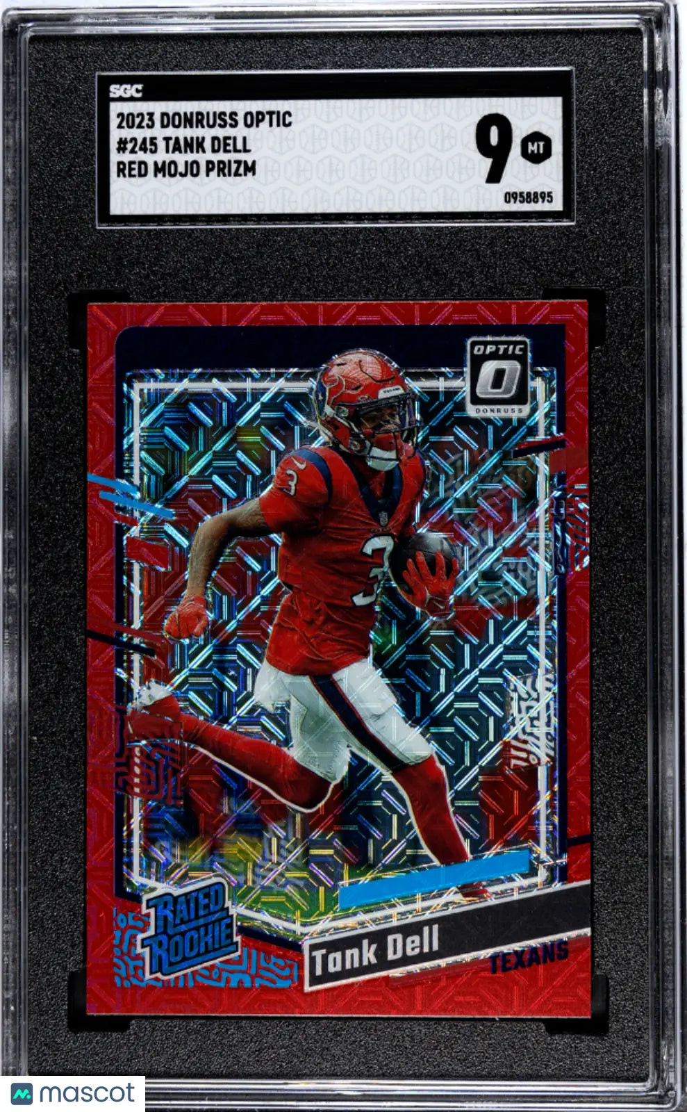 2023 Donruss Optic Tank Dell Rated Rookie Red Mojo Prizm SGC 9 