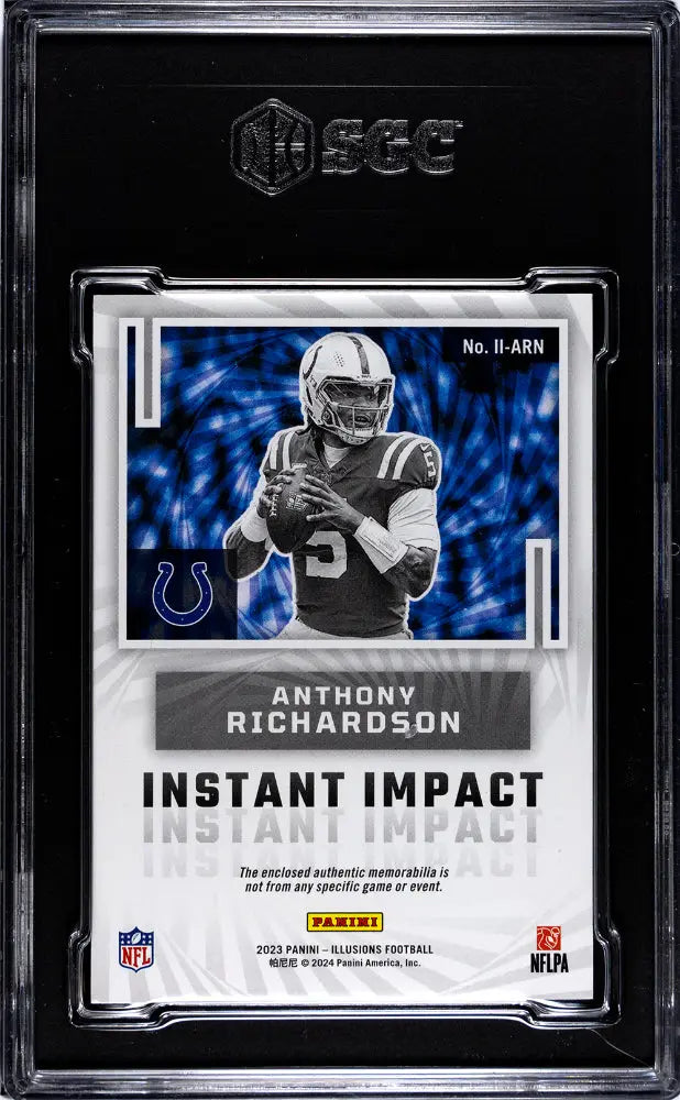 2023 Illusions Anthony Richardson RC Instant Impact Material Blue SGC 8 /99 