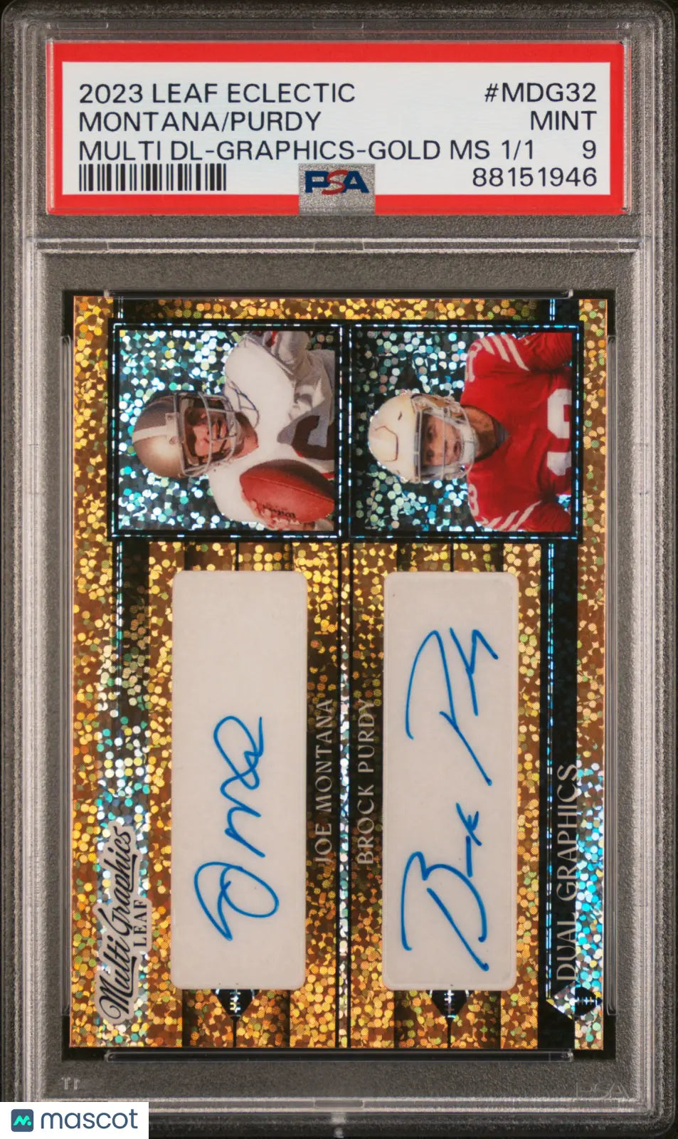 2023 Leaf Eclectic Multi Dual-Graphics Autos Gold Purdy Montana PSA 9 1/1 