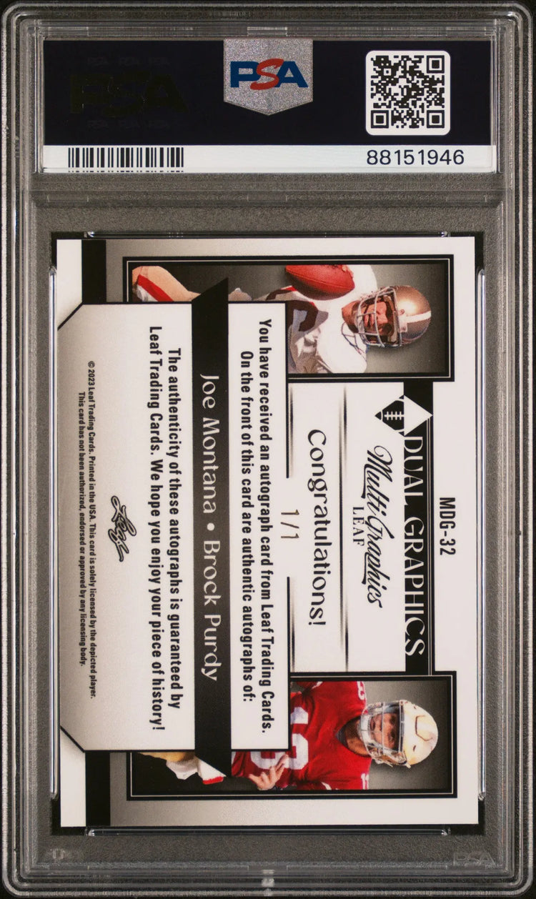 2023 Leaf Eclectic Multi Dual-Graphics Autos Gold Purdy Montana PSA 9 1/1 