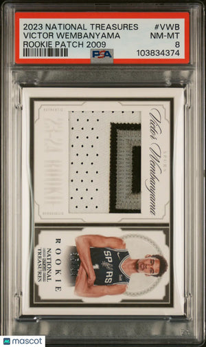 2023 National Treasures Rookie Patches 2009 Victor Wembanyama RC PSA 8 /99 