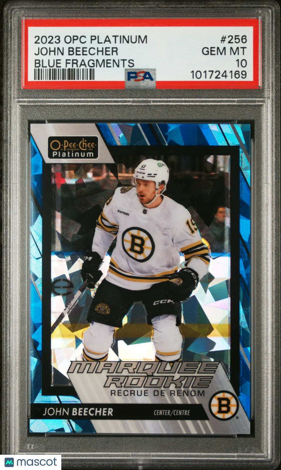 2023 O-Pee-Chee Platinum John Beecher Marquee Rookie Blue Fragments PSA 10 /125 