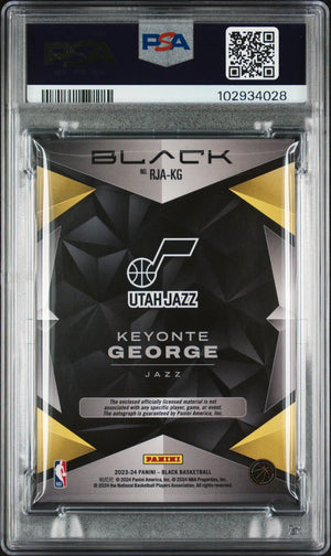 2023 Panini Black Rookie Jumbo Memorabilia Autographs Keyonte George PSA 8 /25 