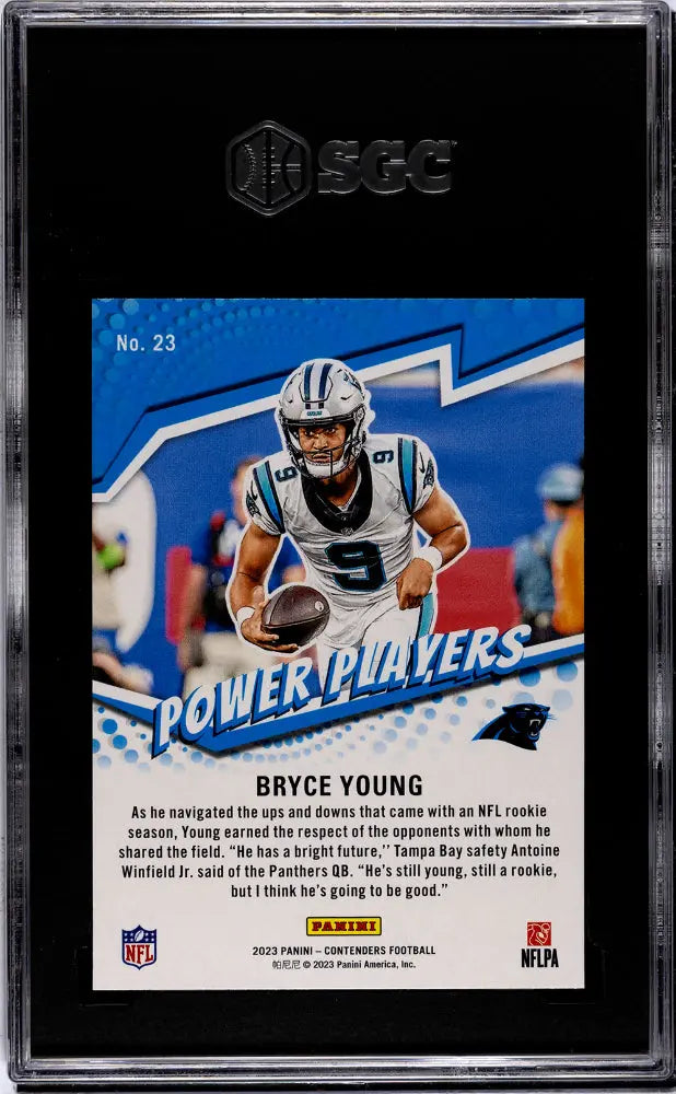 2023 Panini Contenders Football Bryce Young RC Rookie Power Players SGC 10 