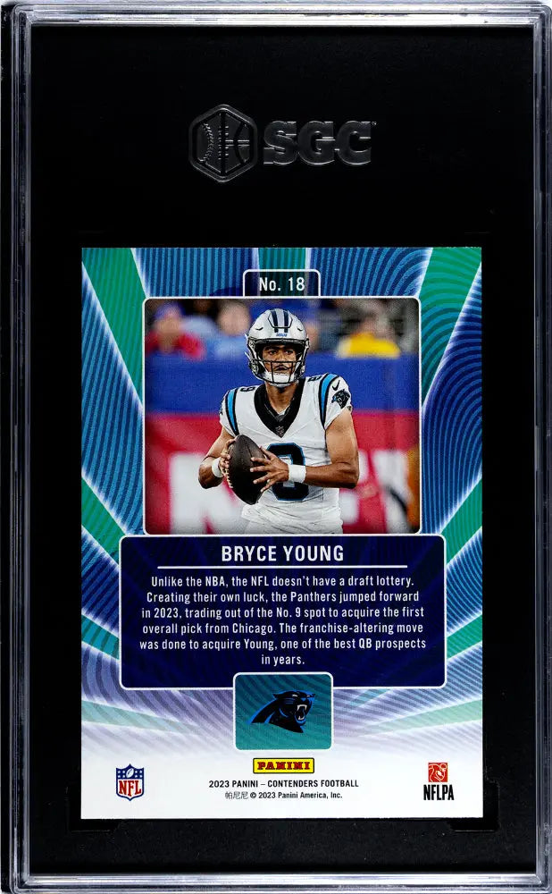 2023 Panini Contenders Football Bryce Young RC Rookie Winning Ticket SGC 9 