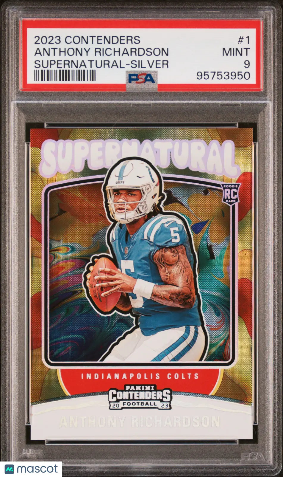 2023 Panini Contenders Supernatural Anthony Richardson RC Rookie Silver PSA 9 