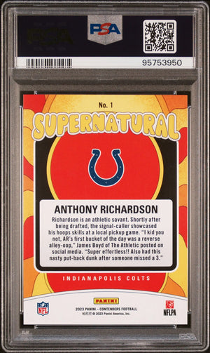 2023 Panini Contenders Supernatural Anthony Richardson RC Rookie Silver PSA 9 