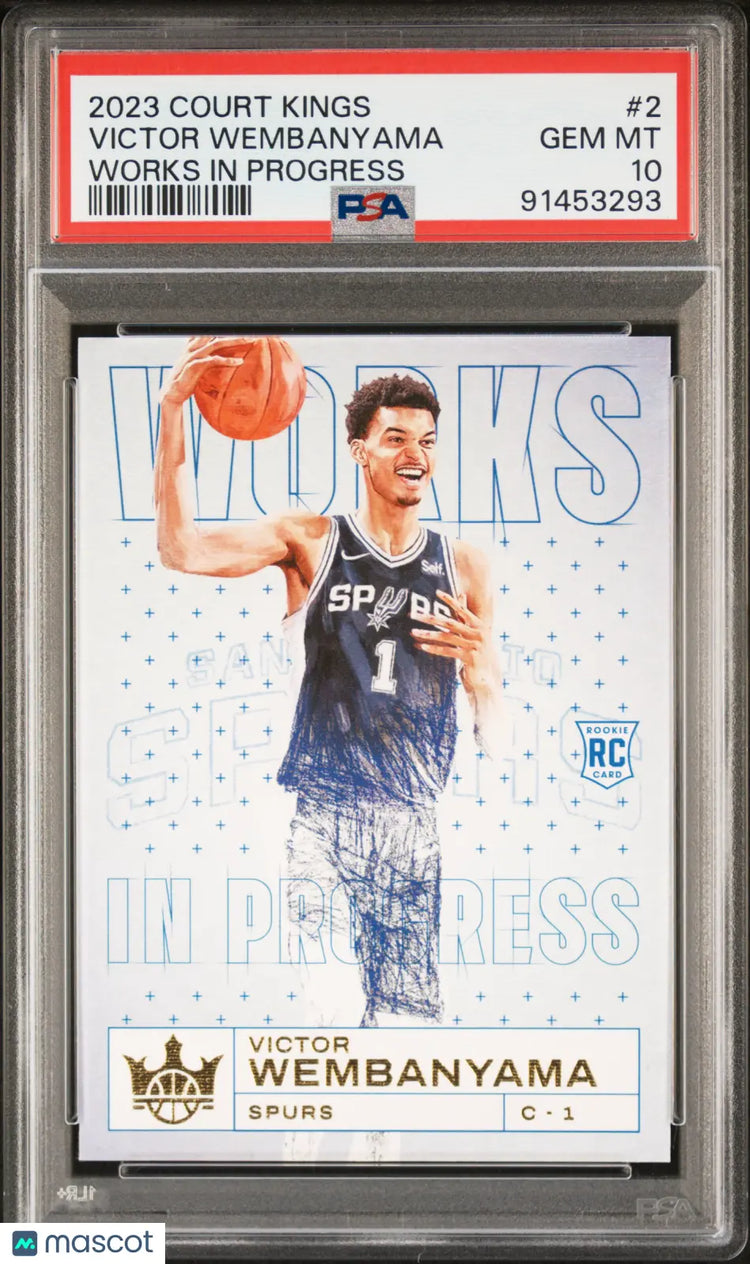 2023 Panini Court Kings Works In Progress Victor Wembanyama RC PSA 10 