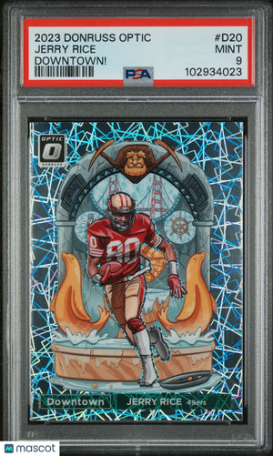 2023 Panini Donruss Optic Downtown! Jerry Rice #D20 PSA 9 