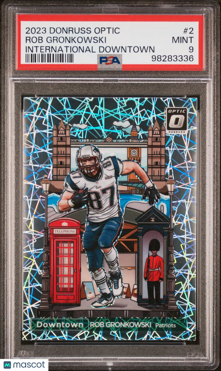 2023 Panini Donruss Optic International Downtown Rob Gronkowski #2 PSA 9 