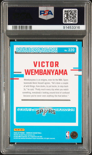 2023 Panini Donruss Rated Rookie Victor Wembanyama PSA 10 #220 