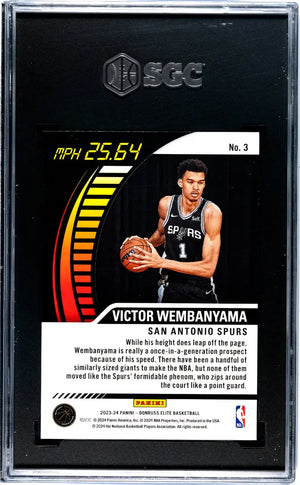 2023 Panini Elite Basketball Victor Wembanyama RC Full Throttle SGC 9.5 