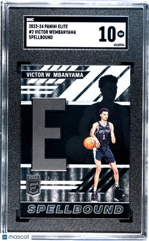 2023 Panini Elite Victor Wembanyama RC Spellbound "Letter E" SGC 10 