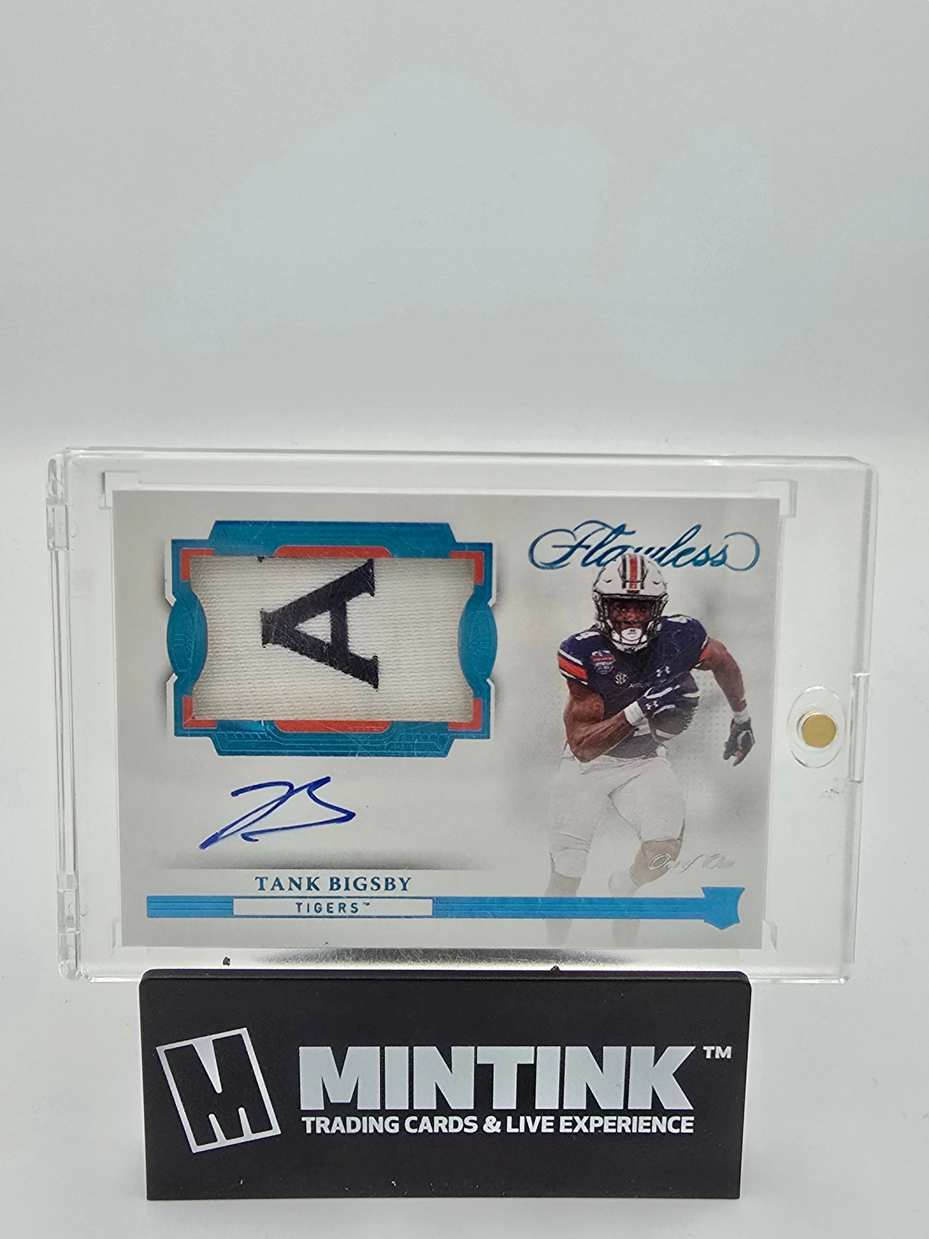 2023 Panini Flawless Collegiate Tank Bigsby Rookie Blue Foil Patch Autograph 1/1 