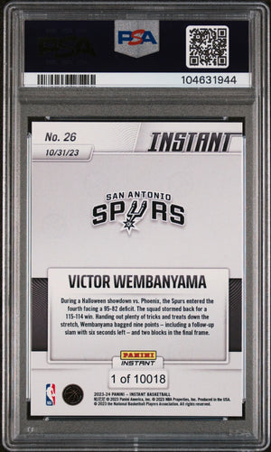 2023 Panini Instant Basketball Victor Wembanyama RC Rookie  PSA 9 